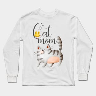 Mom of the Gray Cat Long Sleeve T-Shirt